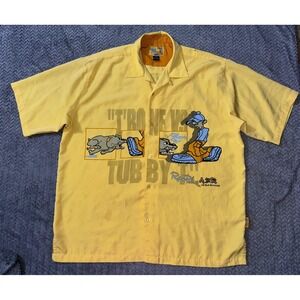 Raw Blue "T-Bone vs Tubby T" Button Up Shirt‎ Size 2XL